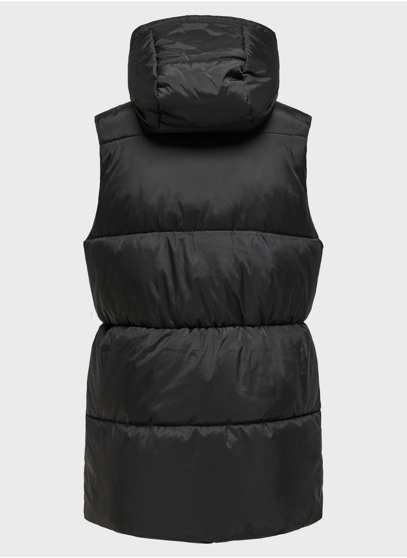 ONLY - High Neck Puffer Coat - Image 1