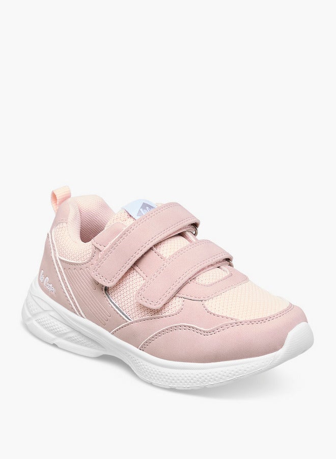 Lee Cooper Girls' Panelled Sneakers with Hook and Loop Closure - Image 2