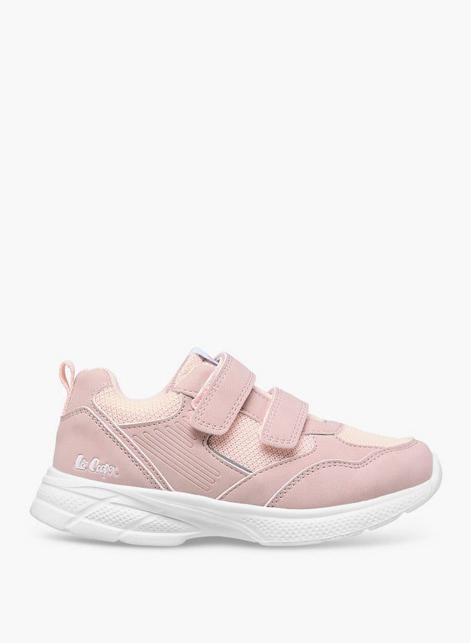 Lee Cooper Girls' Panelled Sneakers with Hook and Loop Closure - Image 3