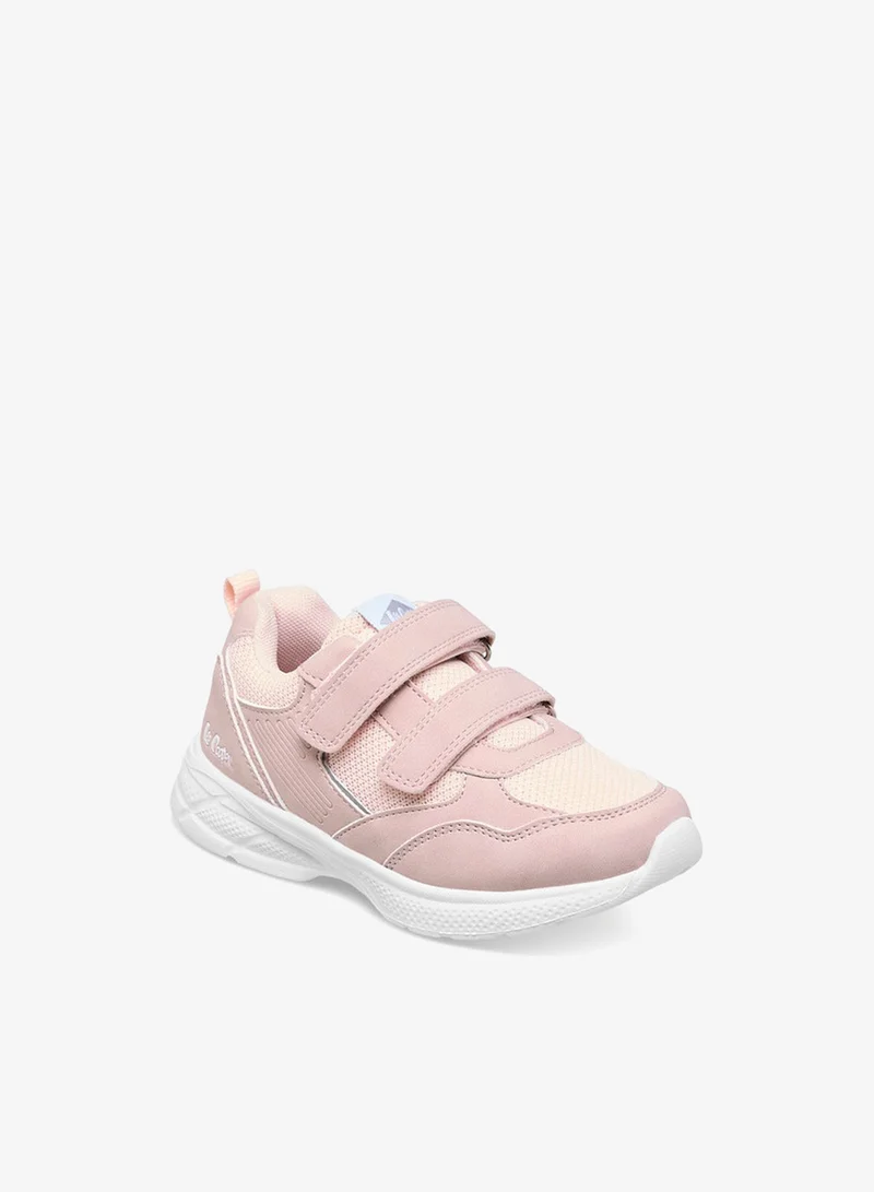 Lee Cooper Girls' Panelled Sneakers with Hook and Loop Closure