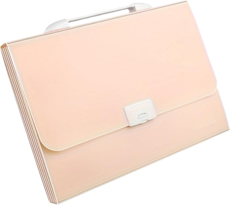 Solid anti-deform Dioche Accordian File Folder Organizer - 13 Pocket Expanding File Box/Cover with Handle, Cover, Includes 12 Labels for Home Office School - Light Purple (Pink) Batch uniform stable quality - Image 5