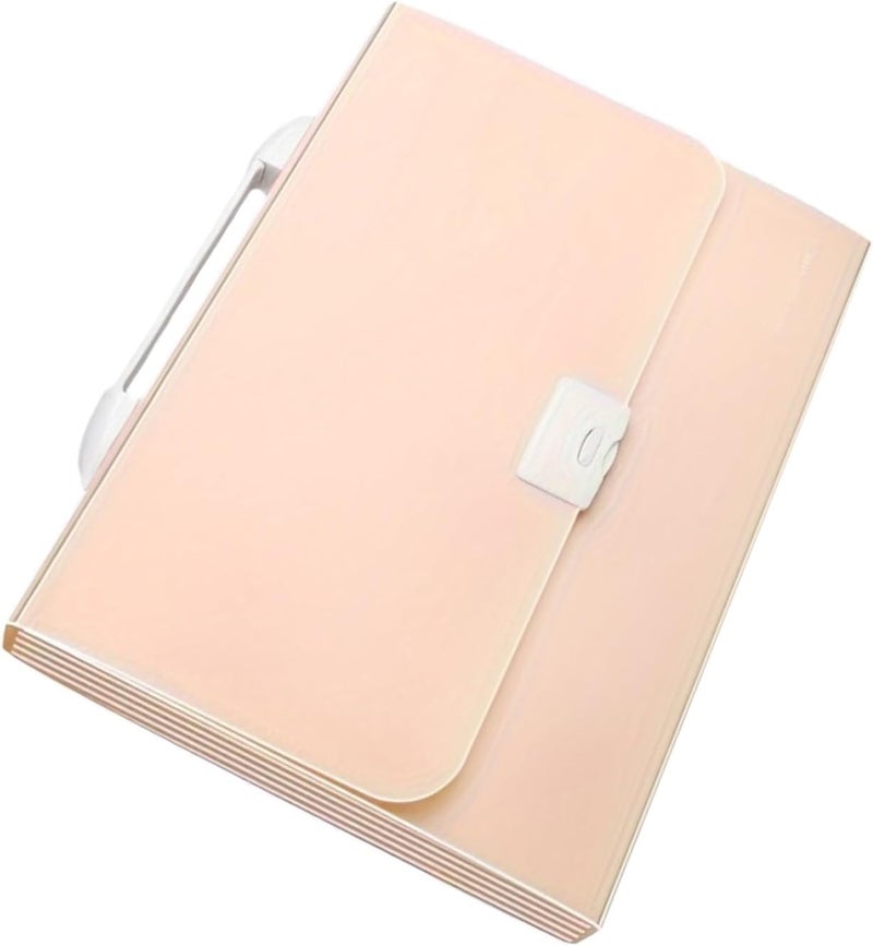 Solid anti-deform Dioche Accordian File Folder Organizer - 13 Pocket Expanding File Box/Cover with Handle, Cover, Includes 12 Labels for Home Office School - Light Purple (Pink) Batch uniform stable quality - Image 3