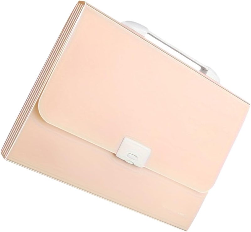 Solid anti-deform Dioche Accordian File Folder Organizer - 13 Pocket Expanding File Box/Cover with Handle, Cover, Includes 12 Labels for Home Office School - Light Purple (Pink) Batch uniform stable quality - Image 4