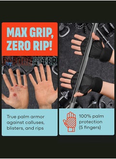 Polish'D Gym Gloves, Lightweight Breathable Workout Gloves, Padded Weight Lifting Gloves with Wrist Support for Comfort, Protection, Palm Protection For Fitness, Weightlifting and Pull Ups, Anti Sweat Gym Accessories  - Image 3