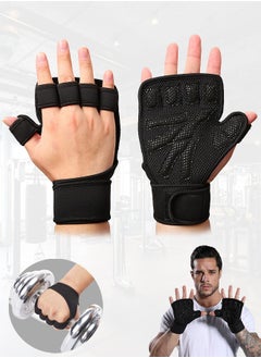 Polish'D Gym Gloves, Lightweight Breathable Workout Gloves, Padded Weight Lifting Gloves with Wrist Support for Comfort, Protection, Palm Protection For Fitness, Weightlifting and Pull Ups, Anti Sweat Gym Accessories  - Image 1