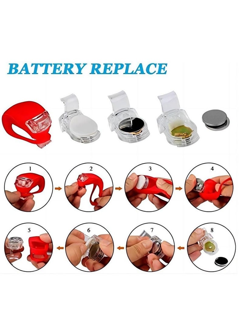 Y&D - Bike Lights Front and Back, Headlight Taillight Bicycle Set with Waterproof Silicone Housing For Cycling Safety - Image 1