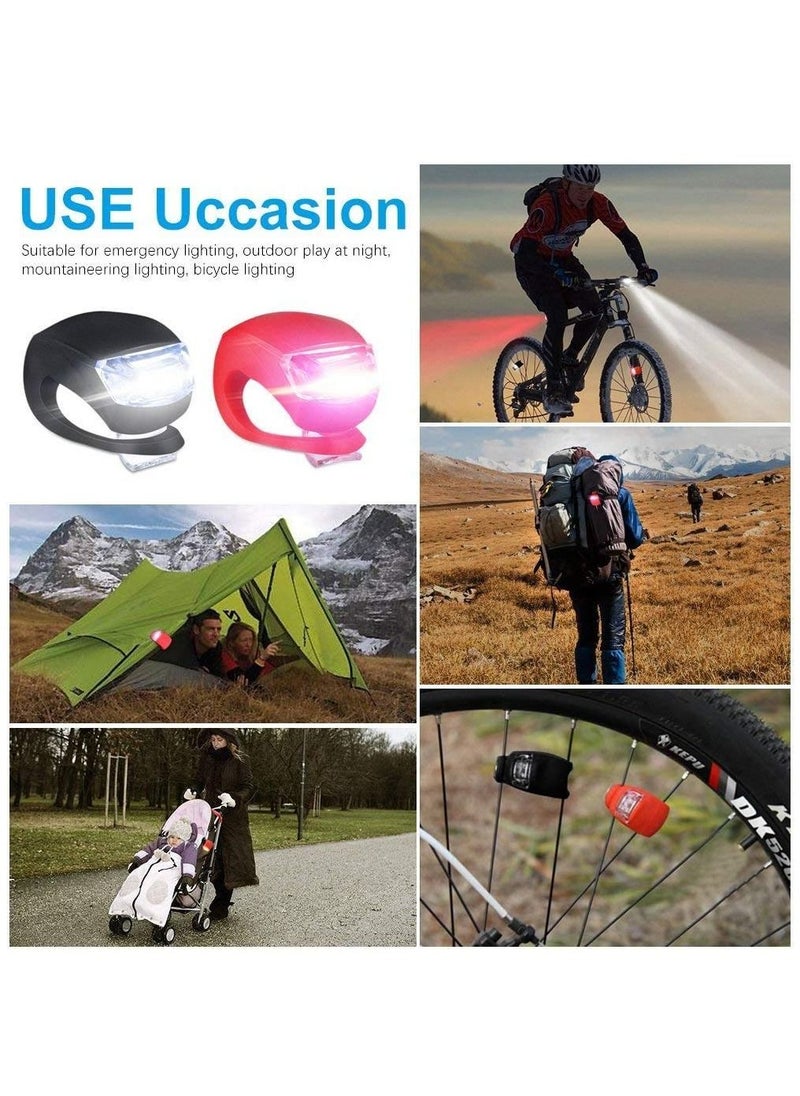 Y&D - Bike Lights Front and Back, Headlight Taillight Bicycle Set with Waterproof Silicone Housing For Cycling Safety - Image 1