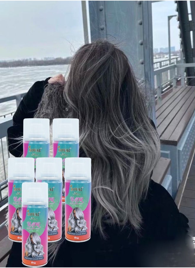 ROVAL 6 Pieces Hair Color Spray Grey  - Image 1
