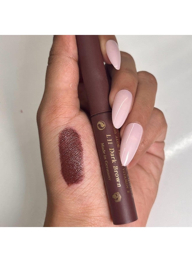 JUST GOLD روج كريمي غير لامع يدوم طويلاً من جاست جولد مع تغذية من فيتامين E والألوة فيرا L11 بني داكن - Image 5