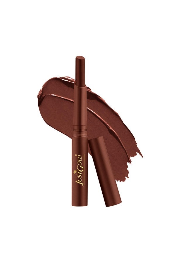 JUST GOLD روج كريمي غير لامع يدوم طويلاً من جاست جولد مع تغذية من فيتامين E والألوة فيرا L11 بني داكن - Image 1