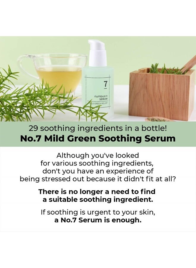 numbuzin No.7 Mild Green Soothing Serum | Acne-prone Skin, Sensitive Redness, Centella Asiatica, Green Tea 1.69 fl oz  - Image 3