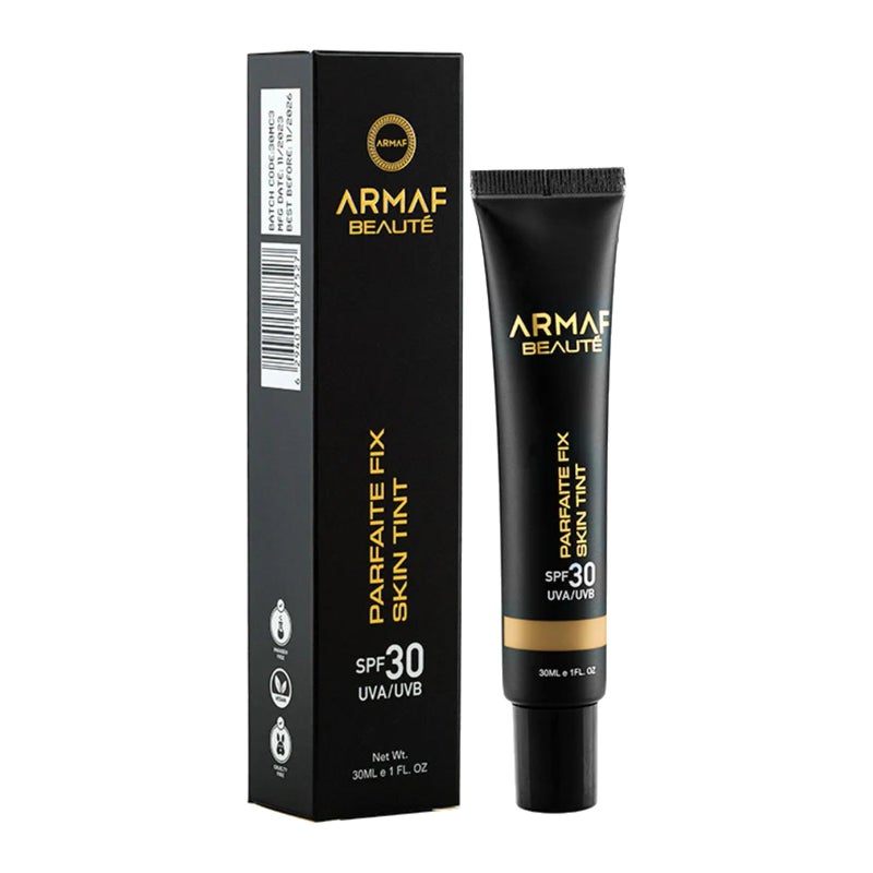 Armaf Beaute Parfaite Fix Skin Tint SPF 30 30ml, UVA/UVB Protection, Natural Colour, Semi Matte Finish, Tinted Moisturizer, Natural Coverage, Lightweight & Breathable Formula, All Skin Types - Image 2