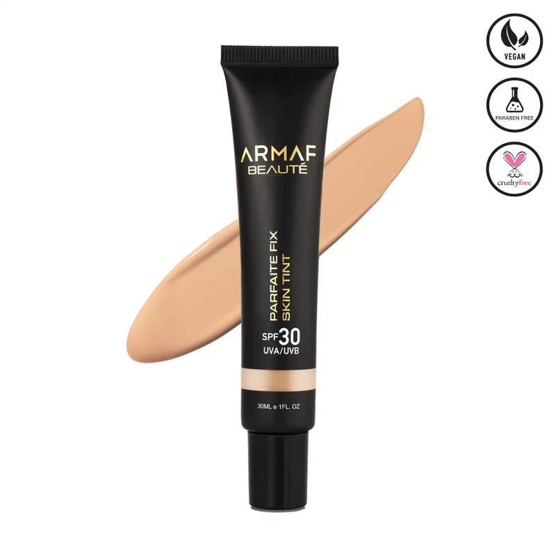 Armaf Beaute Parfaite Fix Skin Tint SPF 30 30ml, UVA/UVB Protection, Natural Colour, Semi Matte Finish, Tinted Moisturizer, Natural Coverage, Lightweight & Breathable Formula, All Skin Types - Image 1