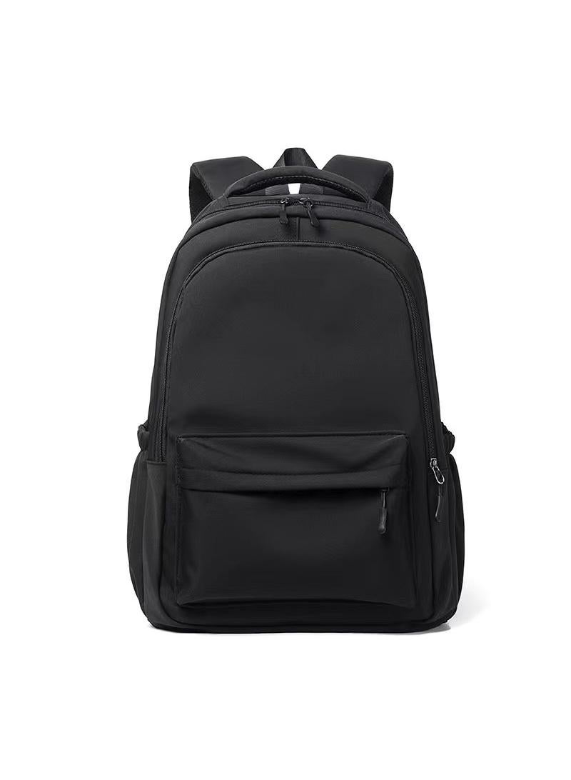 general Solid Color Campus Backpack For Middle And High School Students Black - Image 1