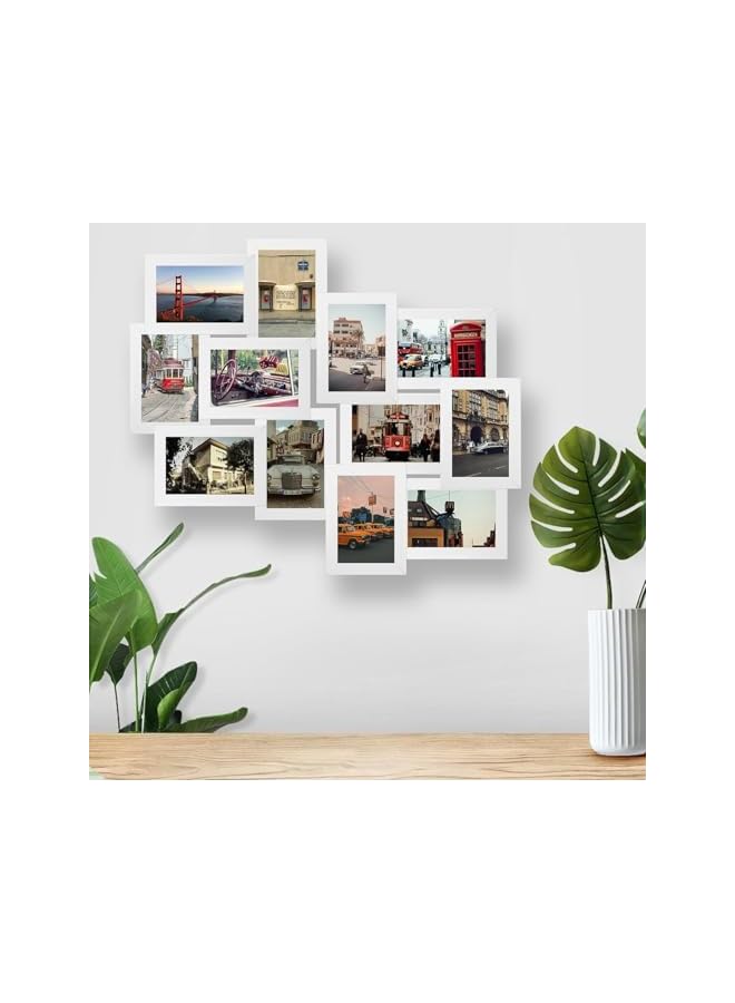 erorex ​Photo Frame Collage,​4x6 Photo Frames for Wall Decoraton,Classic Picture Frames Gallery Collection Display 12 Opening Photos Collage Frame for Wall Hanging,Multi Family Picture Frame (White)  - Image 2