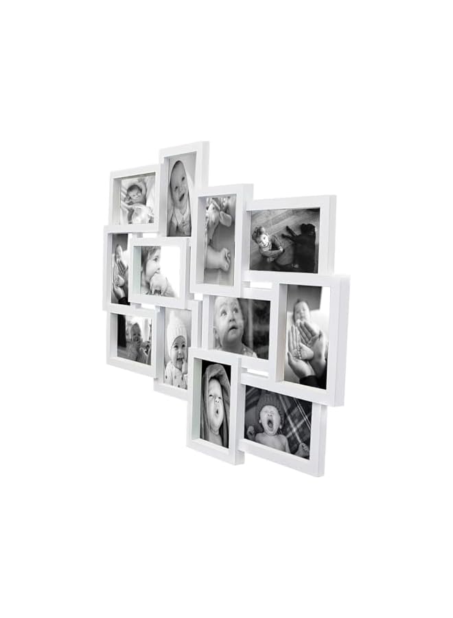 erorex ​Photo Frame Collage,​4x6 Photo Frames for Wall Decoraton,Classic Picture Frames Gallery Collection Display 12 Opening Photos Collage Frame for Wall Hanging,Multi Family Picture Frame (White)  - Image 4