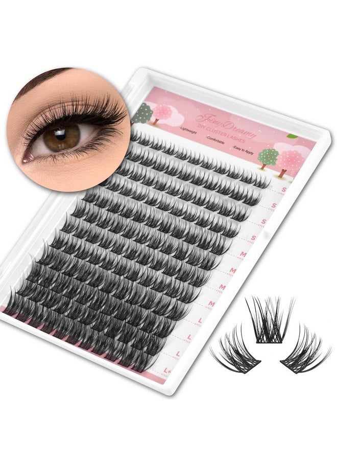 FinyDreamy - Lash Clusters 132Pcs Individual Lashes Extensions Volume Cluster Lashes 8-16Mm Mix Lengths C Curl 0.07Mm Thickness Eyelash Clusters And Apply Under Your Lashes(A03) - Image 1