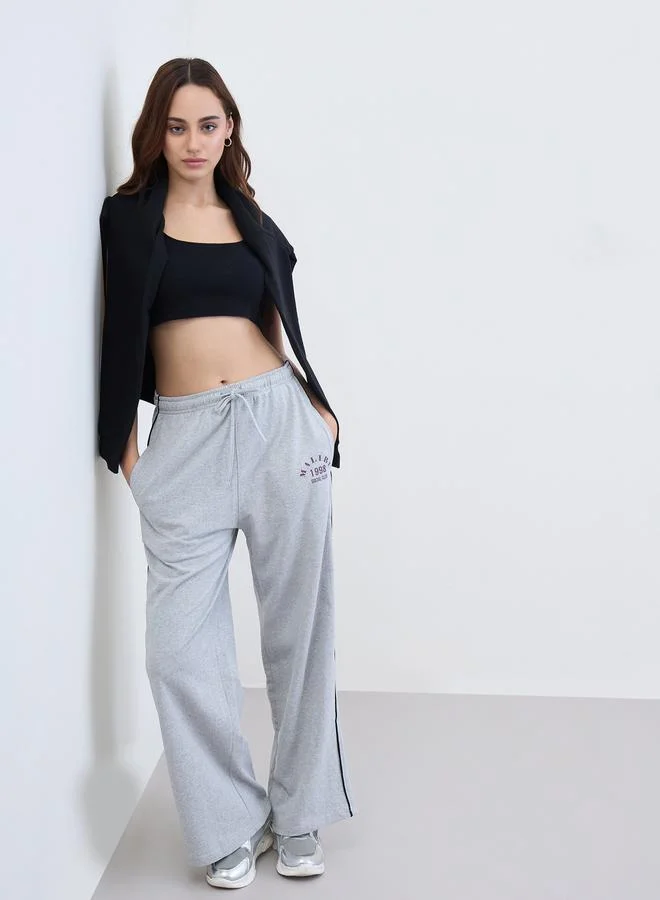 Women Grey Wide Leg Joggers