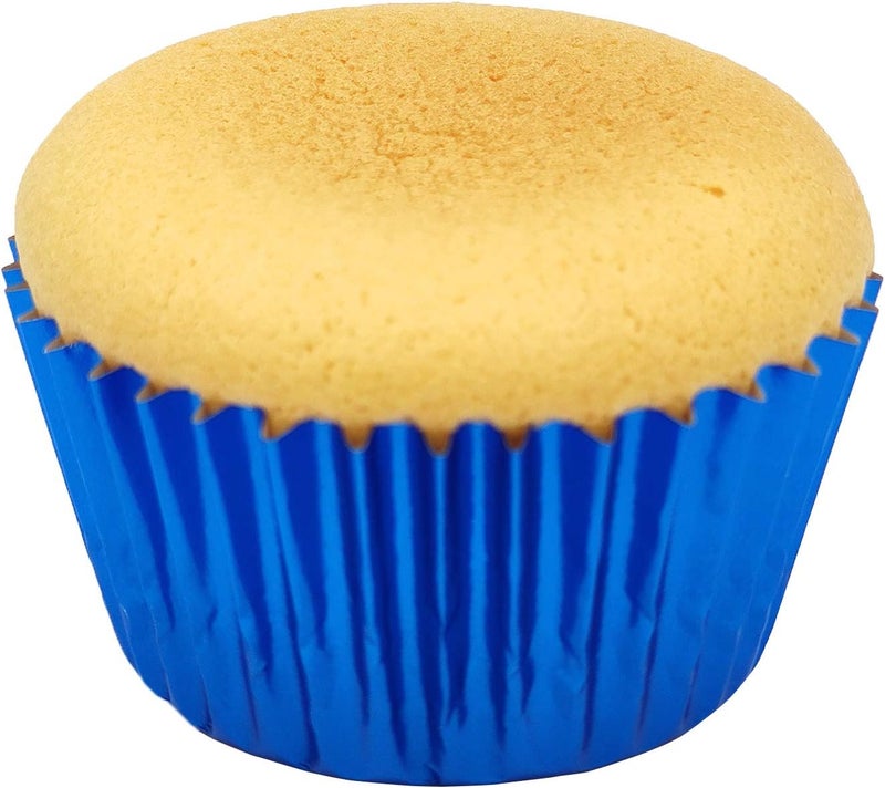 Mombake Standard Blue Foil Cupcake Liners Muffin Baking Cups for Party and More, 100-Count - Image 4