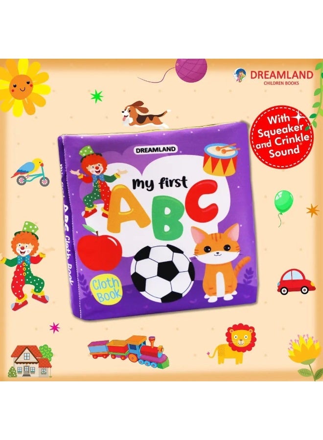 كتاب القماش الأول لطفلي من دريم لاند ABC مع صرير وورق مجعد، لعبة تعليمية مبكرة غير سامة للأطفال الصغار، الرضع - Image 3