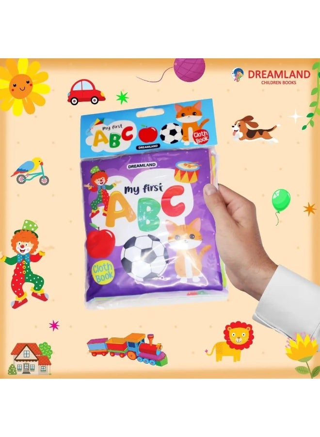 كتاب القماش الأول لطفلي من دريم لاند ABC مع صرير وورق مجعد، لعبة تعليمية مبكرة غير سامة للأطفال الصغار، الرضع - Image 4