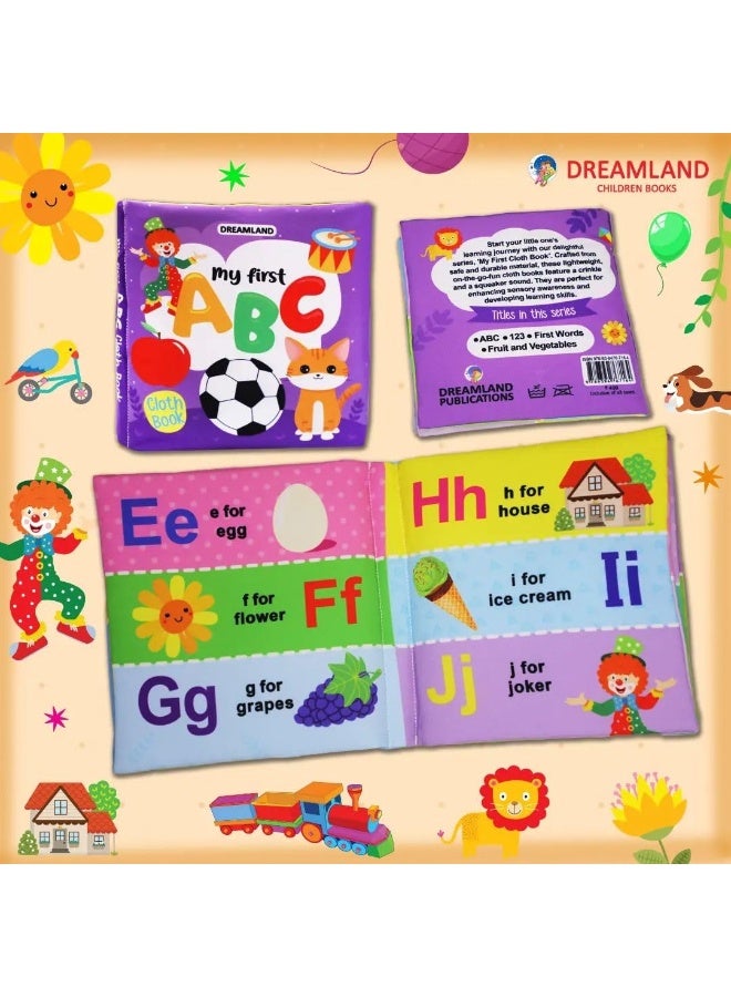 كتاب القماش الأول لطفلي من دريم لاند ABC مع صرير وورق مجعد، لعبة تعليمية مبكرة غير سامة للأطفال الصغار، الرضع - Image 5