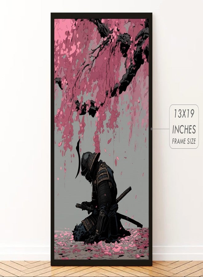 Gamya Framed Japan Samurai Theme Wall Painting Posters For Office, Living Room, Bedroom Wall Decor - Japanese Japandi Samurai Aesthetic Room Decor (Resting Samurai (Black Frames), 13x19 Inches, Framed) - Image 3