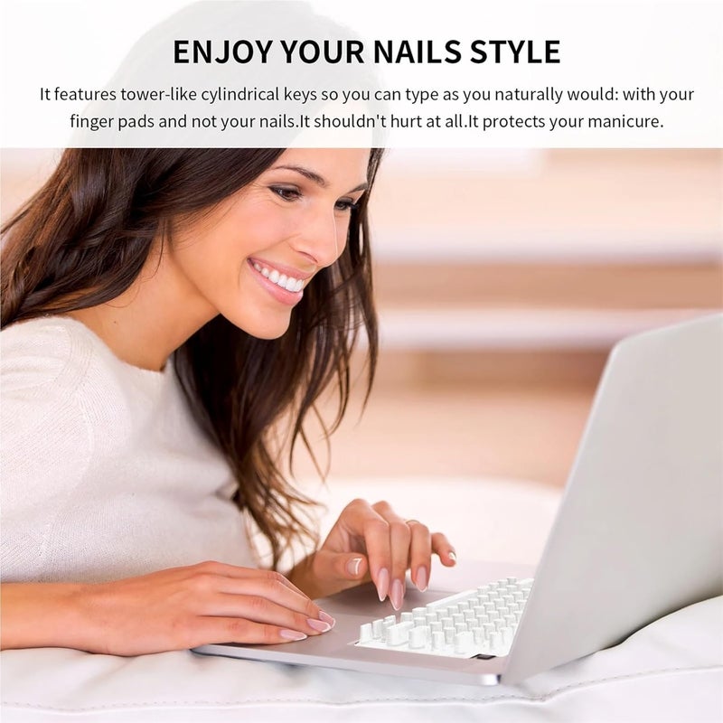 Keyboard for Long Nails 2/3/5set Long Nail Keyboard Cover Raised Keyboard Protector Compatible with Pro(2set) - Image 5