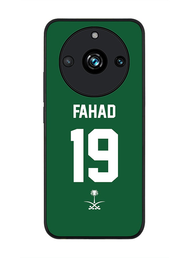Stylizedd Rugged Black Edge case for Realme 11 Pro/Realme 11 Pro+, Custom Slim fit Thin Phone Case Cover - Football Team - Saudi Arabia, Player Name - Fahad - Image 1