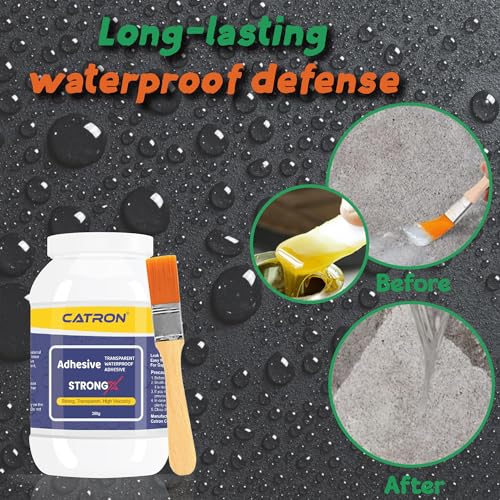 Catron Crack Seal Glue with Brush | Transparent Waterproof Epoxy Resis StrongX For Walls Cracks, Tiles 300gm (1) - Image 2
