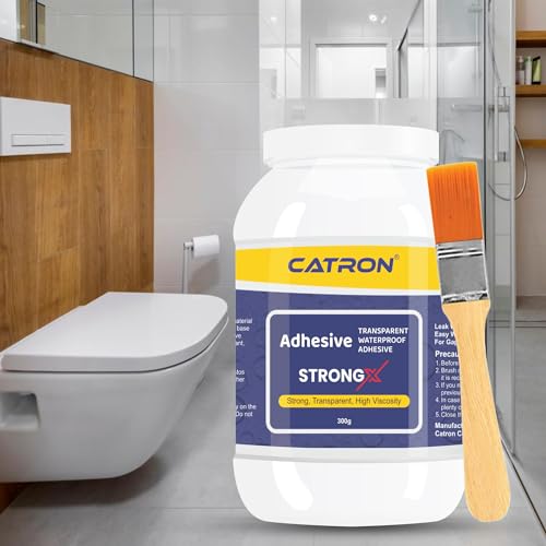 Catron Crack Seal Glue with Brush | Transparent Waterproof Epoxy Resis StrongX For Walls Cracks, Tiles 300gm (1) - Image 1