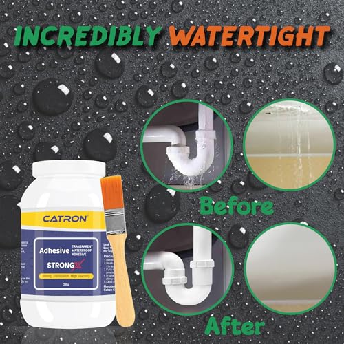 Catron Crack Seal Glue with Brush | Transparent Waterproof Epoxy Resis StrongX For Walls Cracks, Tiles 300gm (1) - Image 3