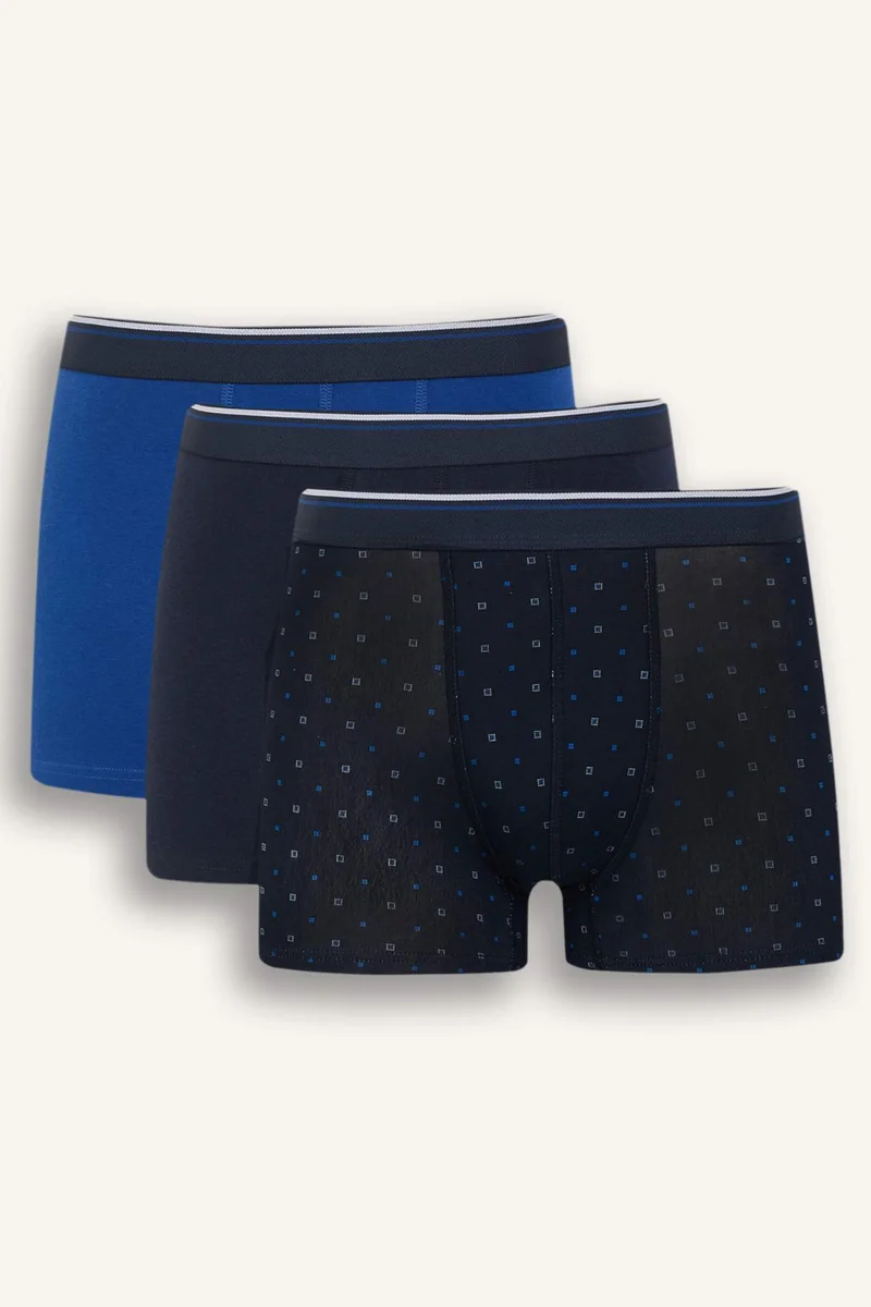 ديفاكتو Regular Fit Printed 3 Piece Boxers