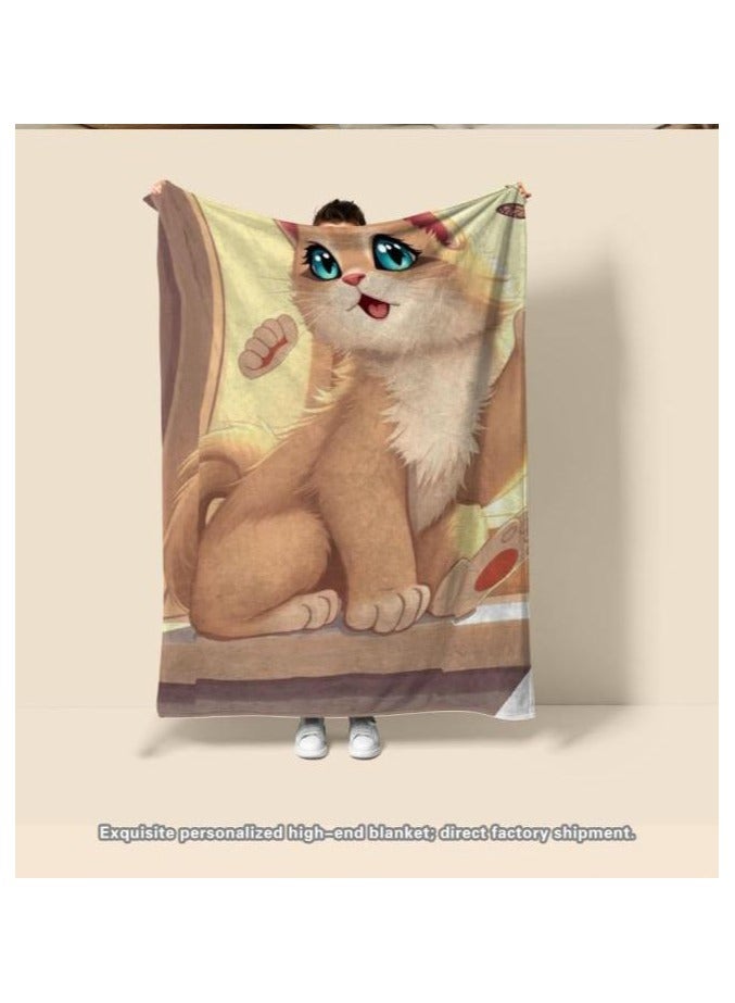 عام بطانية رقيقة من الفانيلا الكرتونية للأطفال أو الطلاب (دافئة ومريحة ومناسبة للنوم والألعاب) 100 سم * 150 سم - 763 - Image 1