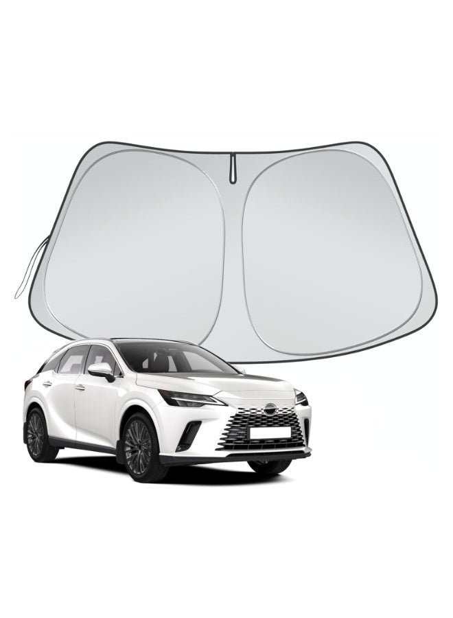 FETUSI Car Windshield Sunshade Compatible with Lexus RX 2023 2024 2025 Accessories – Foldable Reflective Polyester Car Visor for UV Protection and Heat Blocking - Image 1