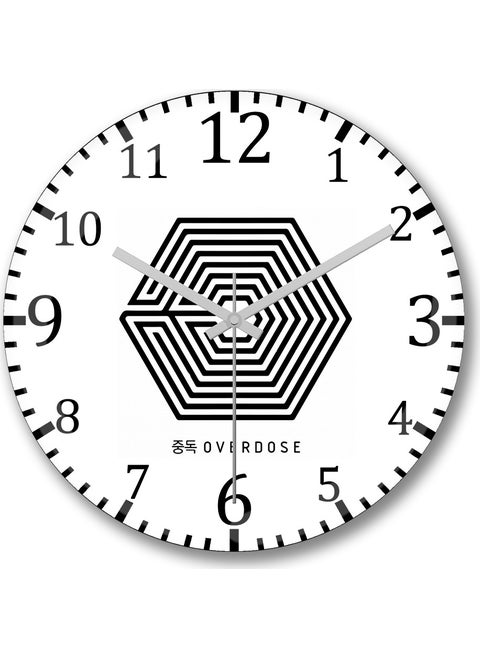 Print Shop Exo Overdose 3 Wall Clock Curved Real Glass