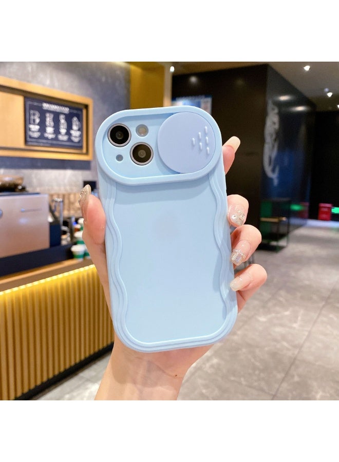 NIBEMINENT Wave Driven Window Protective TPU Case Cover For iPhone 16 Pro, Blue