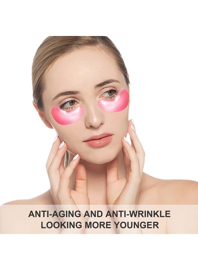 Reengull Pink Collagen Eye Mask 30 Pairs Crystal Gold Under Eye Patches For Puffy Eyes And Dark Circles Look Less Tired And Reduce Wrinkles And Fine Lines (Pink) - Image 2