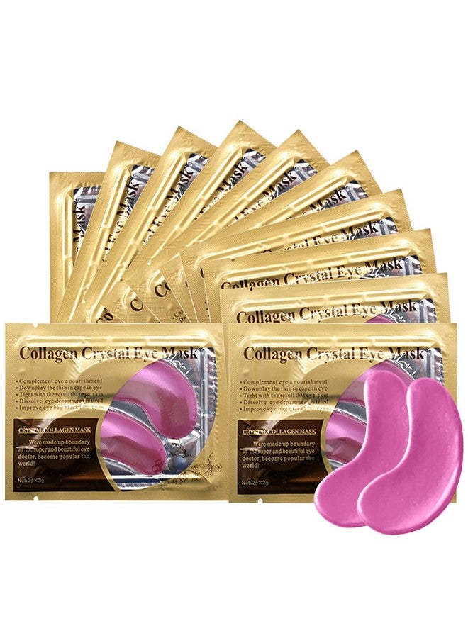 Reengull Pink Collagen Eye Mask 30 Pairs Crystal Gold Under Eye Patches For Puffy Eyes And Dark Circles Look Less Tired And Reduce Wrinkles And Fine Lines (Pink) - Image 1