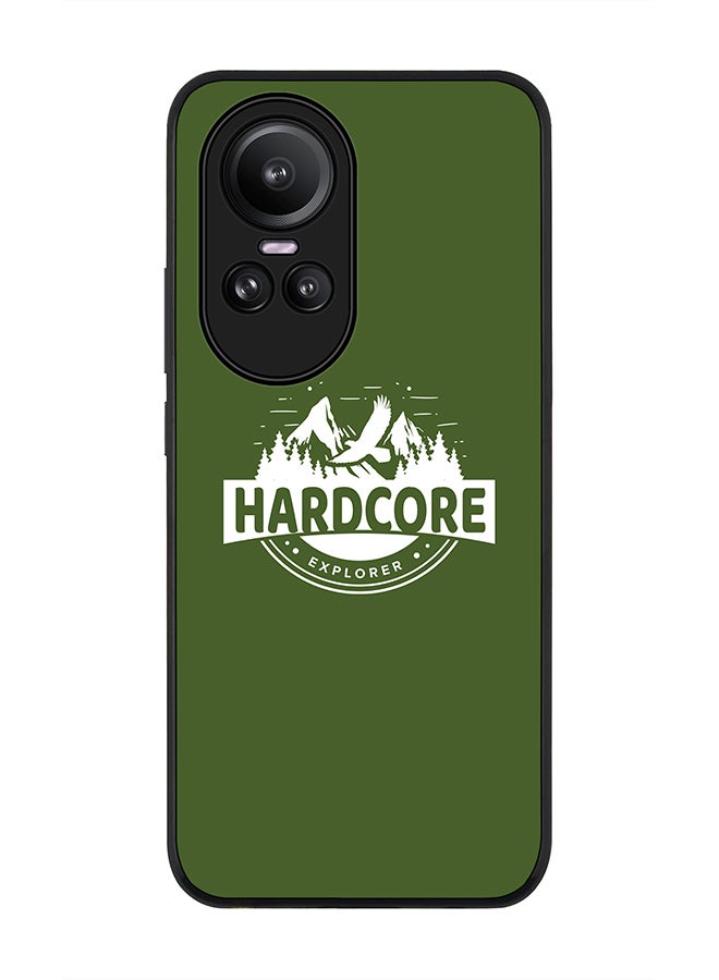 Stylizedd Rugged Black Edge case for Oppo Reno10 / Oppo Reno10 Pro, Custom Slim fit Flexible Anti Drop Thin Phone Case Cover - Hardcore Explorer - Image 1