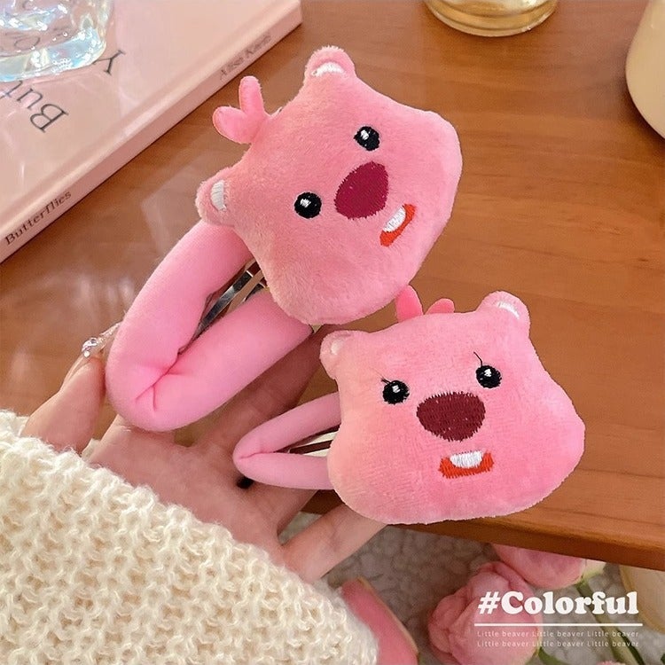Loopy Little Beaver Plush Hair Clips Set - Image 4