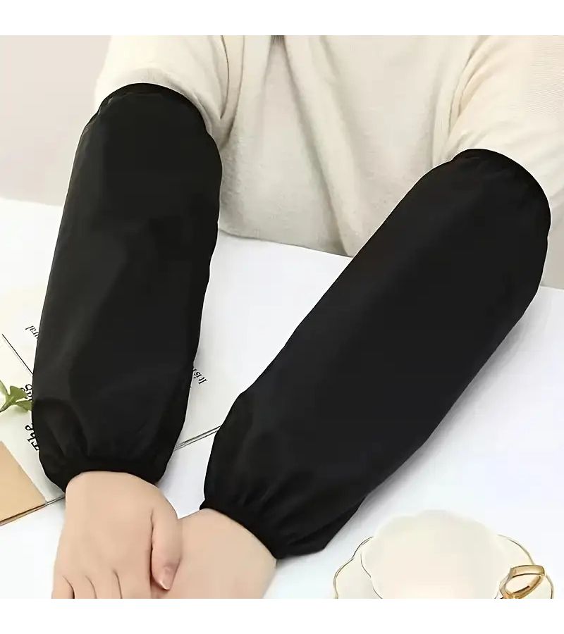 أكمام بلاستيكية سوداء من PVC للحماية من البقع أثناء تنظيف المطبخ وفنون الطهي - Image 5