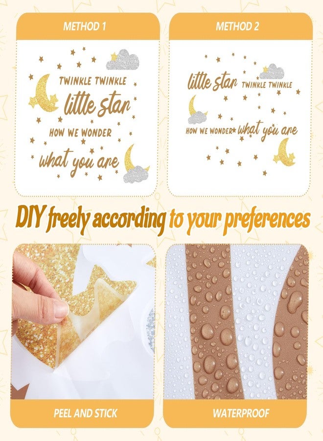 Faccito Twinkle Twinkle Little Star Gender Reveal Backdrop Sticker Welcome Baby Boy or Girl How We Wonder What You are Party Decorations Wall Decal He or She Baby Shower Newborn Party Supplies - Image 3