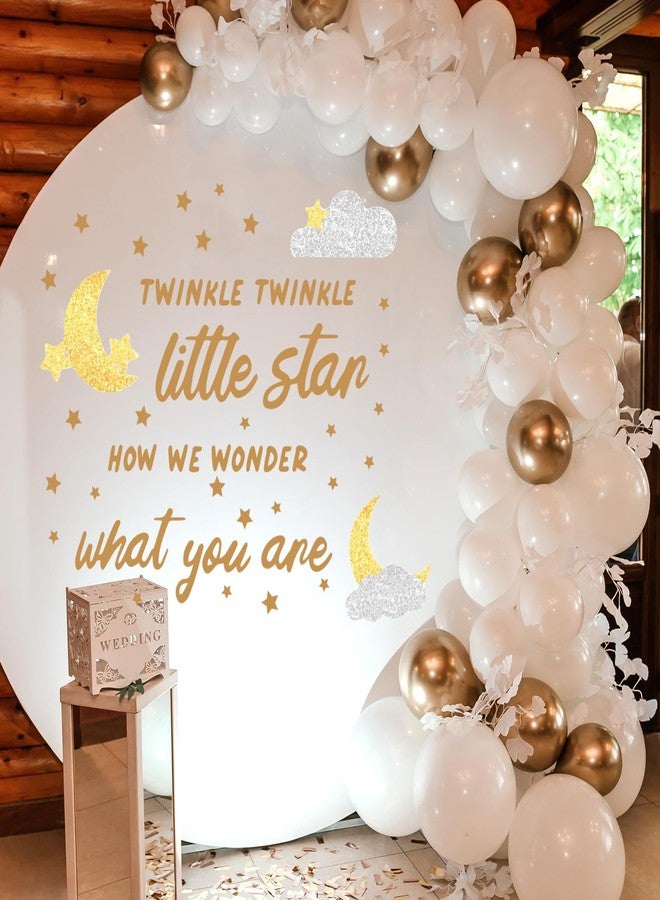 Faccito Twinkle Twinkle Little Star Gender Reveal Backdrop Sticker Welcome Baby Boy or Girl How We Wonder What You are Party Decorations Wall Decal He or She Baby Shower Newborn Party Supplies - Image 5