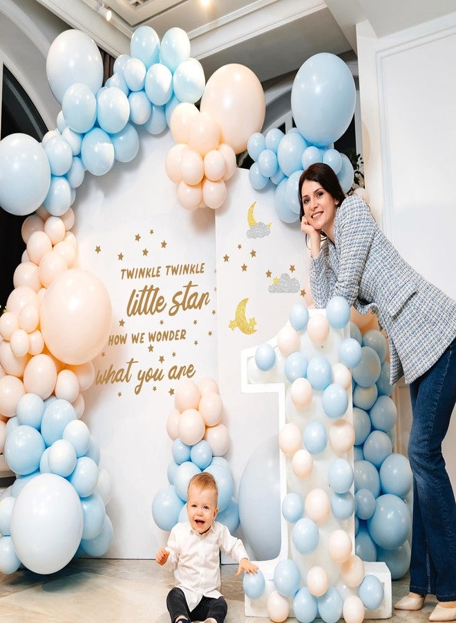 Faccito Twinkle Twinkle Little Star Gender Reveal Backdrop Sticker Welcome Baby Boy or Girl How We Wonder What You are Party Decorations Wall Decal He or She Baby Shower Newborn Party Supplies - Image 4