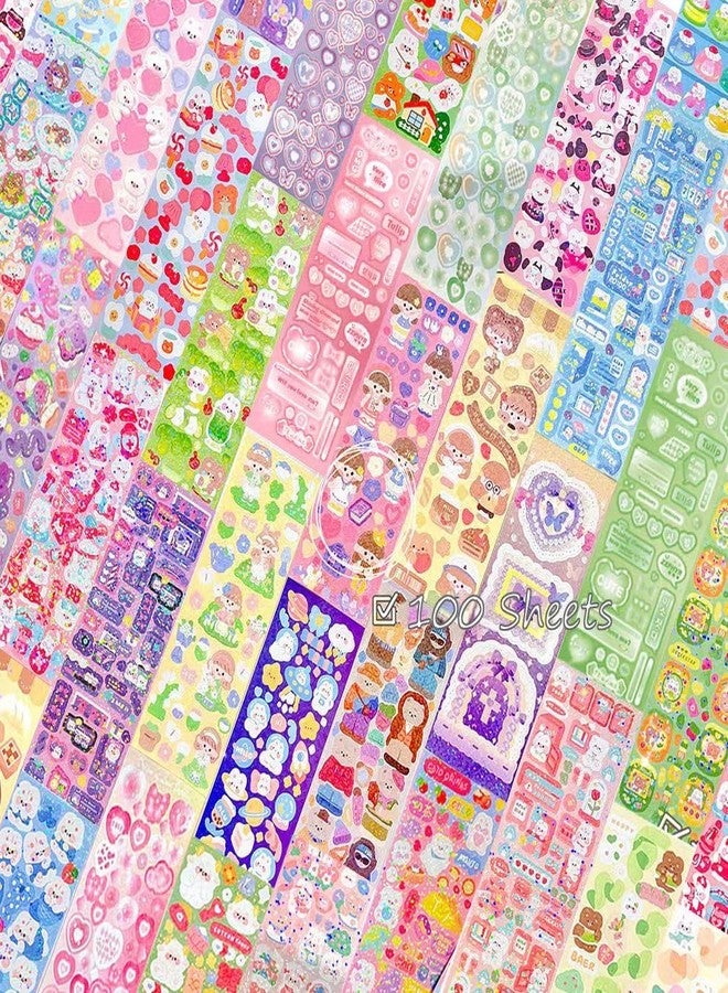 JIEADJIE 100 Sheets Stickers Deco Stickers,Photocards Journaling Anniversary Family Photo Album Arts Crafts Scrapbooking - Image 1