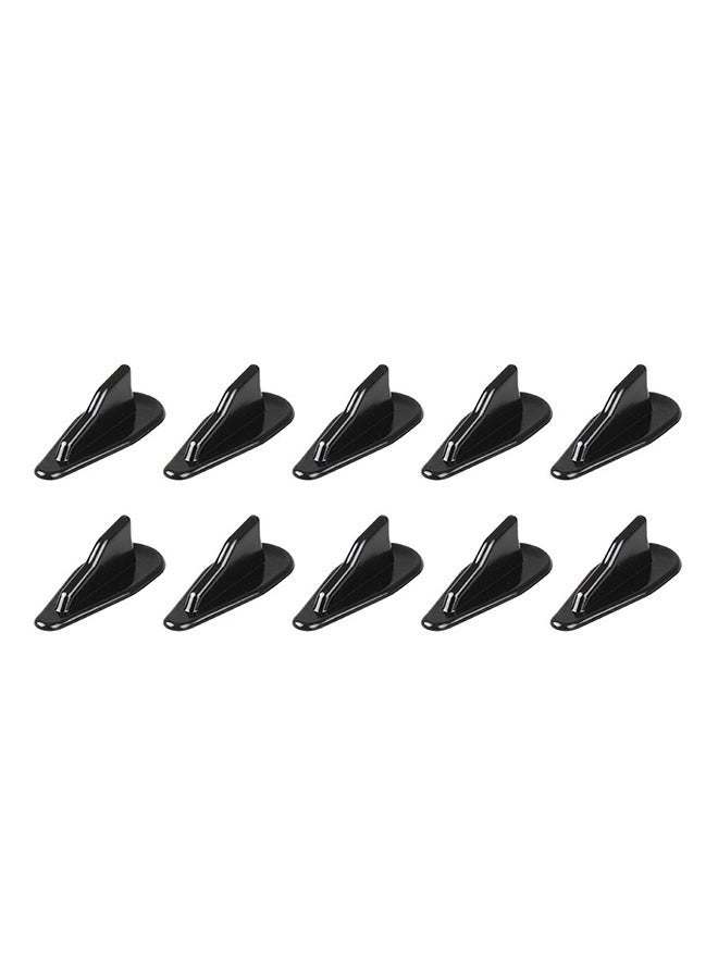 NIBEMINENT 10-Piece Universal Car Black Shark Fin Diffuser Vortex Generator Roof Spoiler