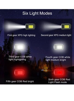 SYOSI Mini Flashlight 500 Lumens Rechargeable Handheld Flashlights Key Light with 180° Rotatable Headlamps hat clip 6 Modes Waterproof Design for Camping Hiking Running Fishing Walking Green  - Image 3