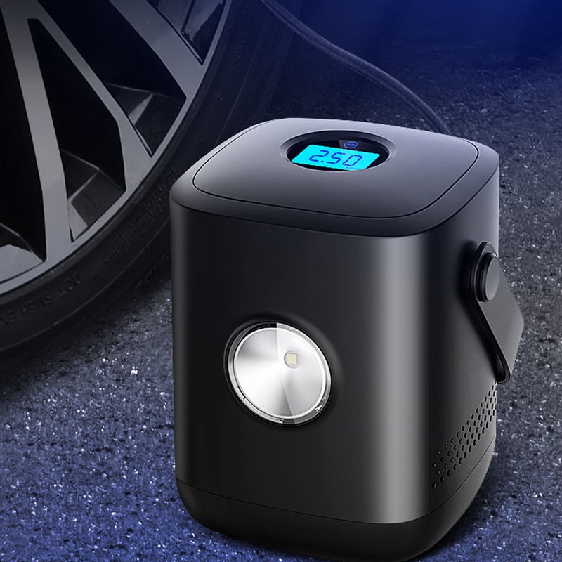 Car Air Pump Portable Multifunctional Air Compressor Electric Tire Inflator with Digital Display LED Light Auto-Off Function for Car Motorcycle Bicycle Tires Balls - Image 3
