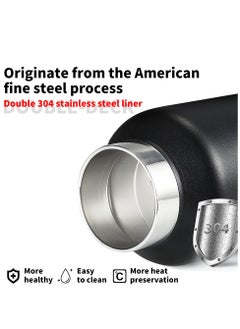 RevoMax Revomax vacuum Insulated Flask with Twist Free CAP, open & close with one hand in one second Onyx Black. 20oz/ 592ml  - Image 5